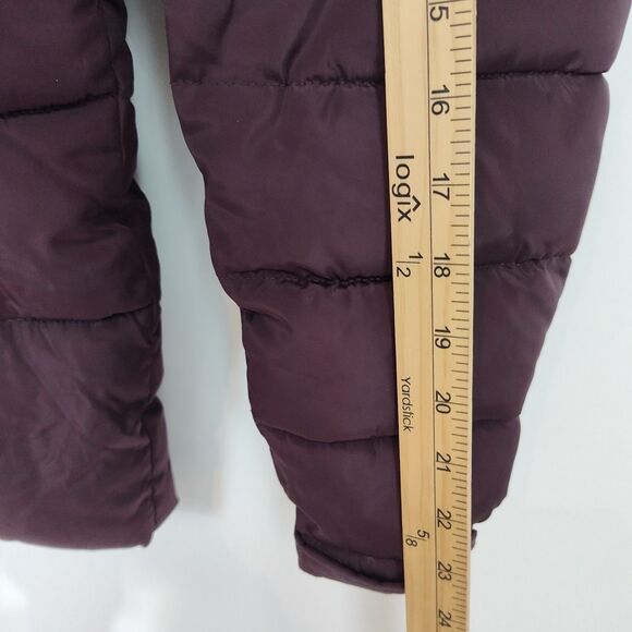 Madden NYC Puffer Coat Women's M Deep Purple Hooded Full-zip Logo - Picture 5 of 8